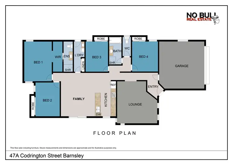 Floorplan of Homely house listing, 47A Codrington Street, Barnsley NSW 2278