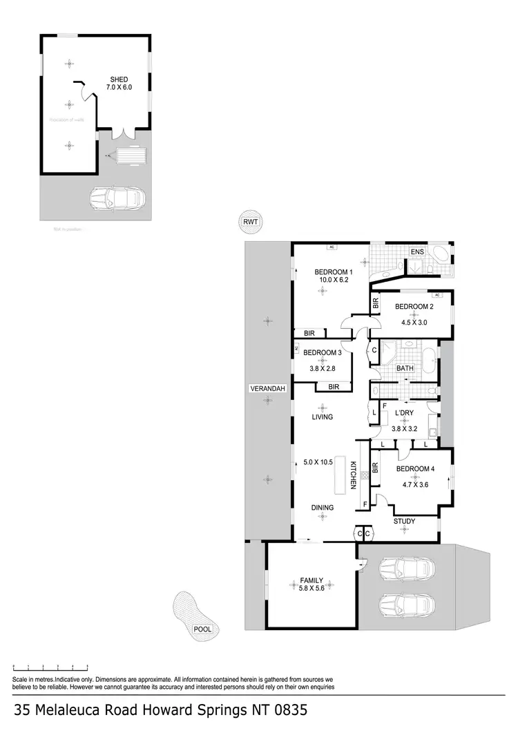 Floorplan of Homely house listing, 35 Melaleuca Road, Howard Springs NT 835