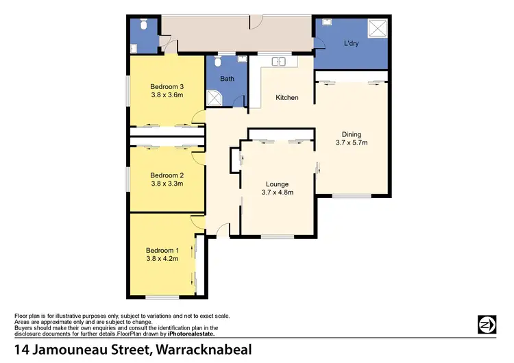 Floorplan of Homely house listing, 14 Jamouneau Street, Warracknabeal VIC 3393