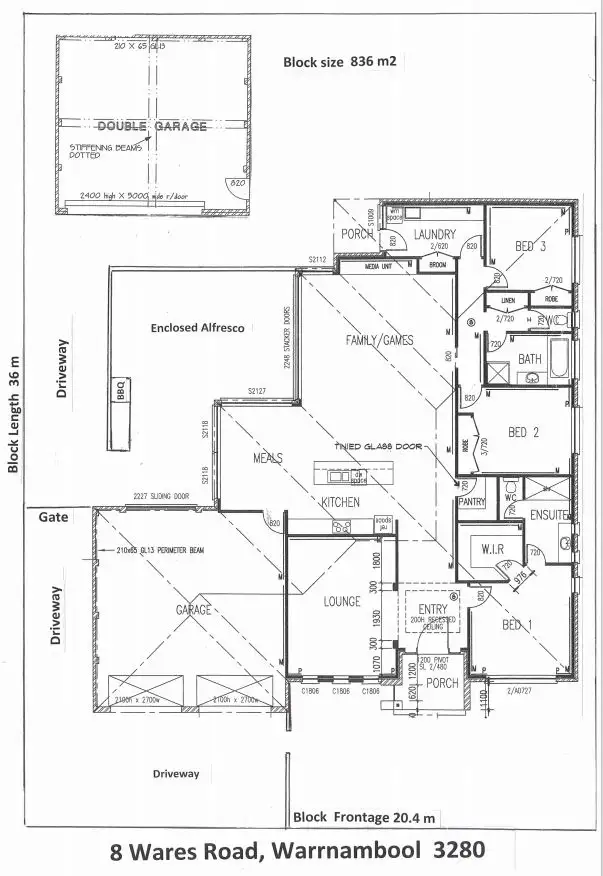 Floorplan of Homely house listing, 8 Wares Road, Warrnambool VIC 3280