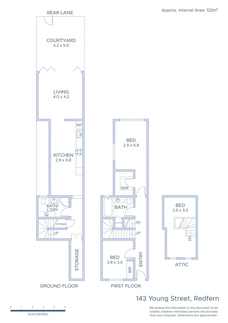 Floorplan of Homely terrace listing, 143 Young Street, Redfern NSW 2016