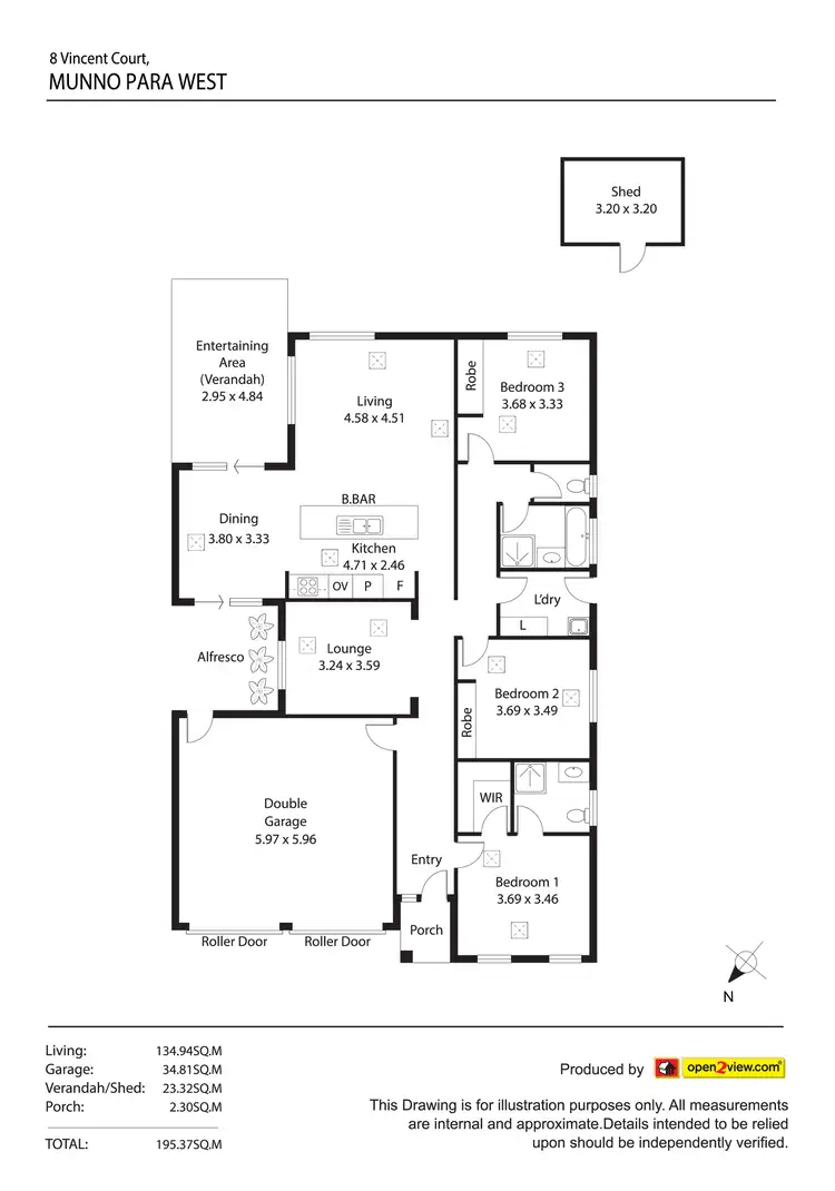 Floorplan of Homely house listing, 8 Vincent Court, Munno Para West SA 5115
