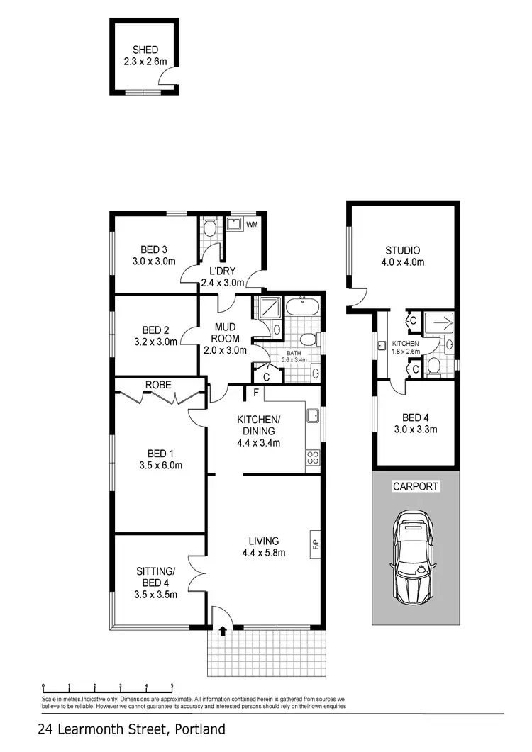 Floorplan of Homely house listing, 24 Learmonth Street, Portland VIC 3305