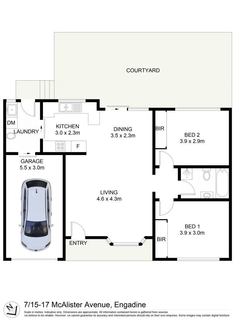 Floorplan of Homely villa listing, 7/15 McAlister Avenue, Engadine NSW 2233