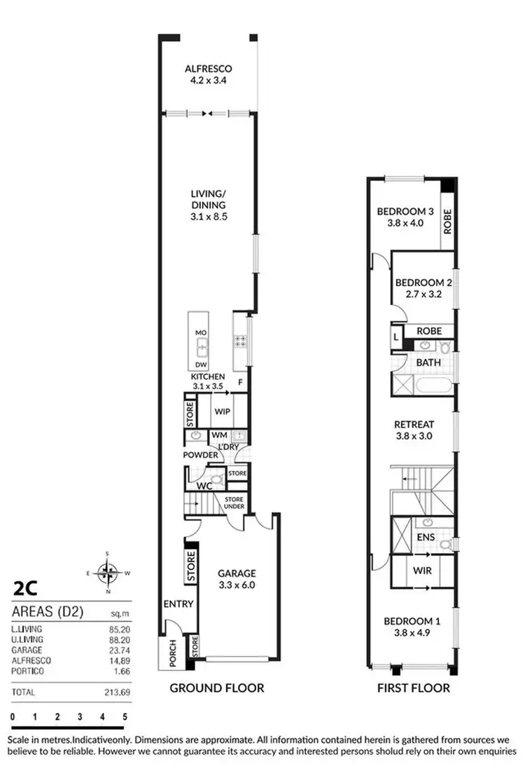 Floorplan of Homely townhouse listing, 2C Smith Street, Newton SA 5074
