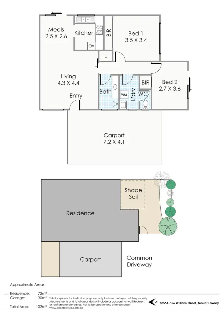 Floorplan of Homely villa listing, 8/554 William Street, Mount Lawley WA 6050