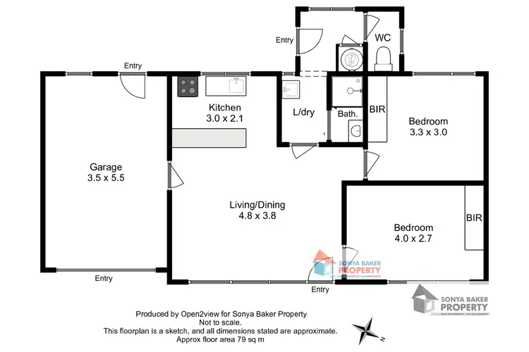 Floorplan of Homely unit listing, 3/18 West Jenner Street, Wynyard TAS 7325