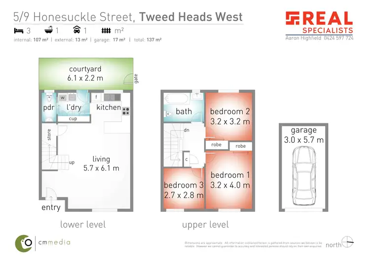 Floorplan of Homely townhouse listing, 5/9 Honeysuckle Street, Tweed Heads West NSW 2485