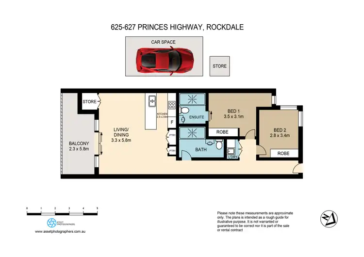 Floorplan of Homely apartment listing, 402/625-627 Princes Highway, Rockdale NSW 2216