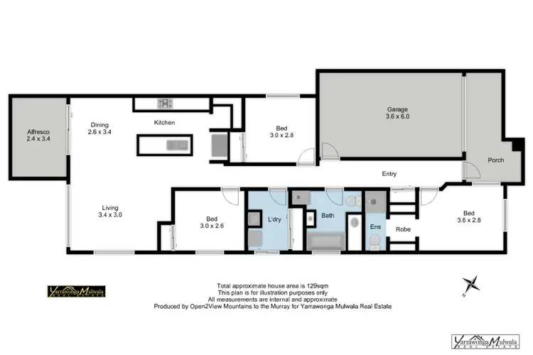 Floorplan of Homely townhouse listing, 28 Robinson Way, Yarrawonga VIC 3730