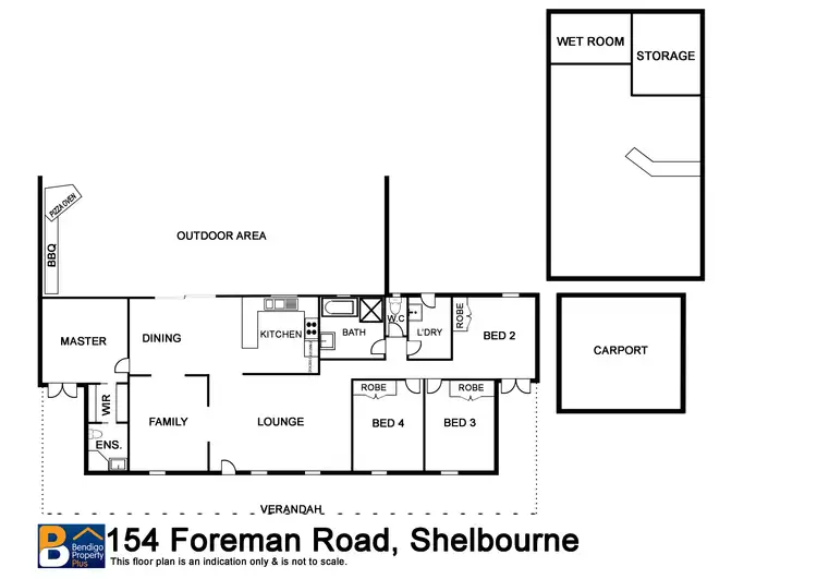 Floorplan of Homely house listing, 154 Foreman Road, Shelbourne VIC 3463