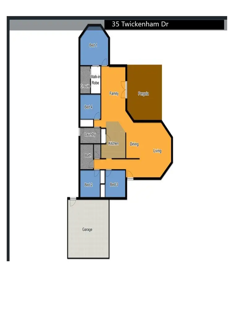 Floorplan of Homely house listing, 35 Twickenham Drive, Dubbo NSW 2830