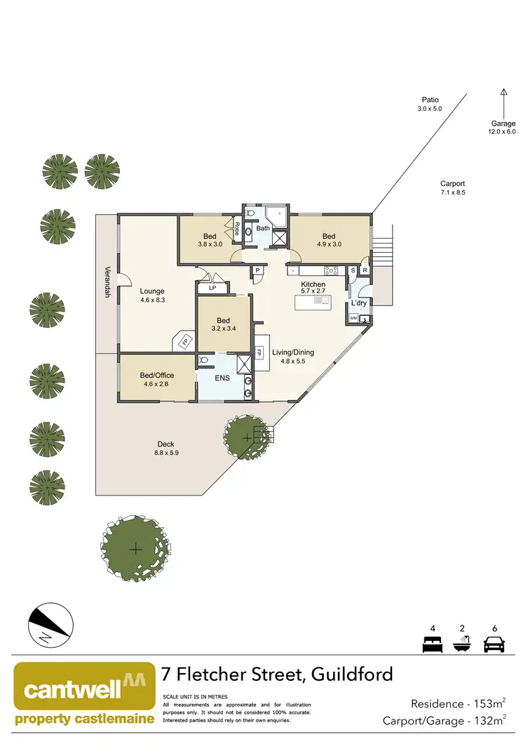 Floorplan of Homely house listing, 7 Fletcher Street, Guildford VIC 3451