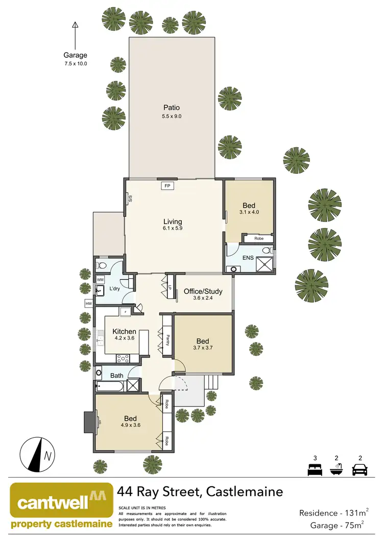 Floorplan of Homely house listing, 44 Ray Street, Castlemaine VIC 3450