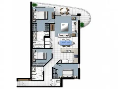 Floorplan of Homely unit listing, 4206/5 Harbourside Court, Biggera Waters QLD 4216