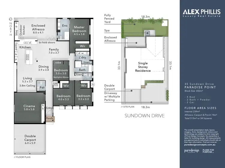Floorplan of Homely house listing, 35 Sundown Drive, Paradise Point QLD 4216