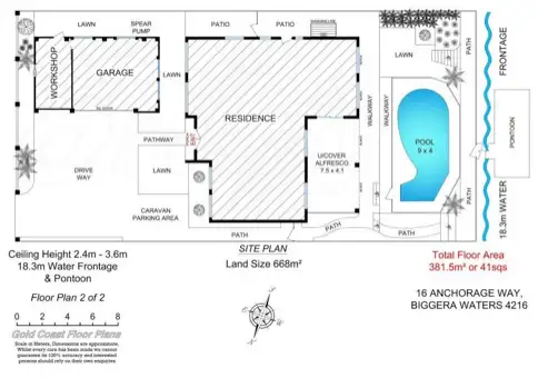 Floorplan of Homely house listing, 16 Anchorage Way, Biggera Waters QLD 4216