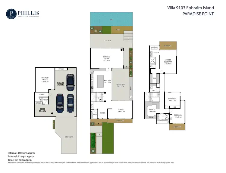 Floorplan of Homely villa listing, 9103/2 Ephraim Island, Paradise Point QLD 4216