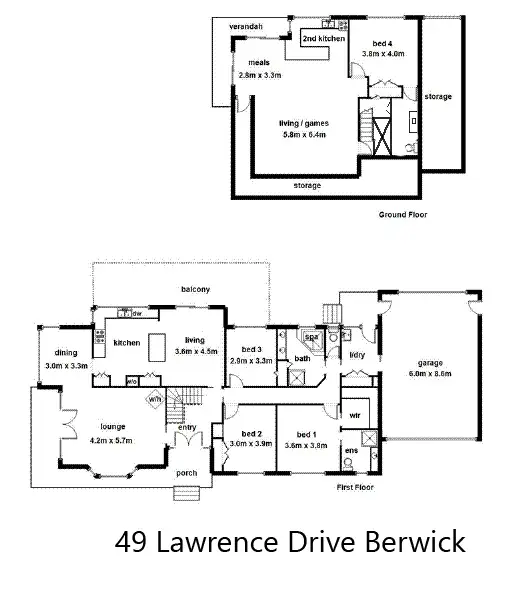 Floorplan of Homely house listing, 49 Lawrence Drive, Berwick VIC 3806