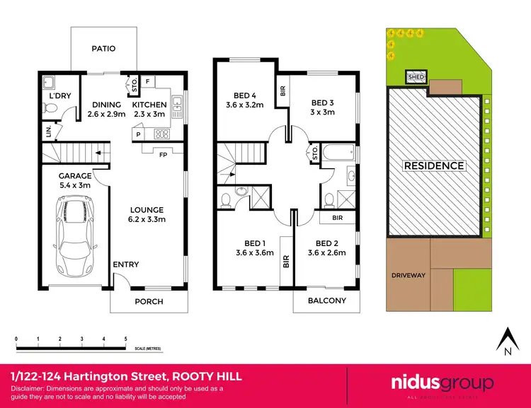 Floorplan of Homely townhouse listing, 1/122 - 124 Hartington Street, Rooty Hill NSW 2766