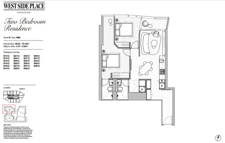Floorplan of Homely apartment listing, West Side Place at Spencer Street, Melbourne VIC 3000