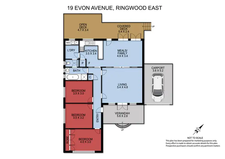 Floorplan of Homely house listing, 19 EVON AVENUE, Ringwood East VIC 3135