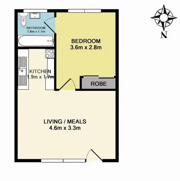 Floorplan of Homely unit listing, 13/6 Garnet St, Brunswick VIC 3056