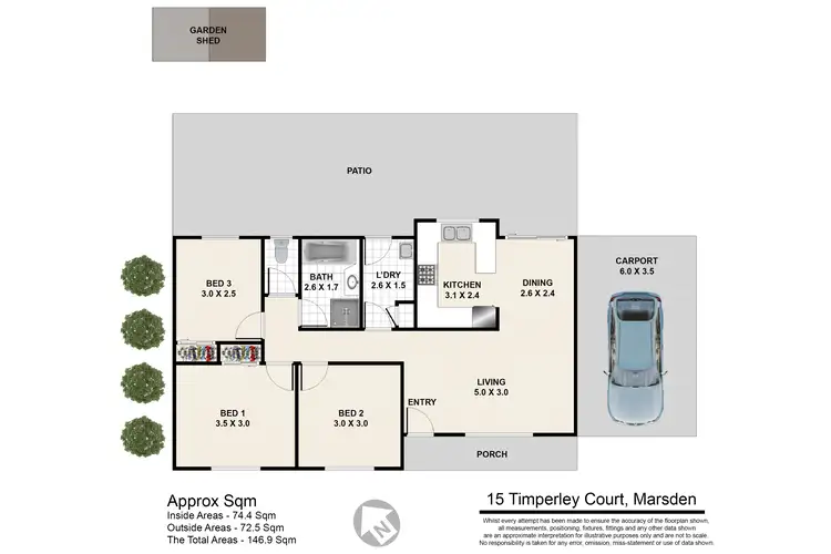 Floorplan of Homely house listing, 15 Timperley Court, Marsden QLD 4132