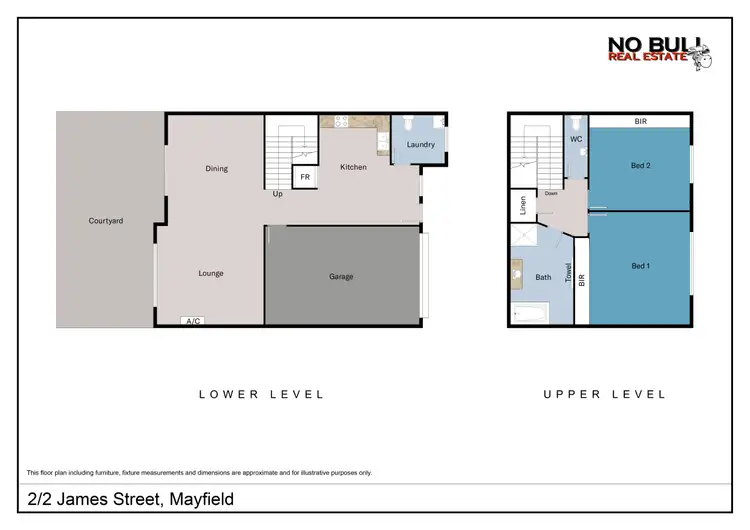 Floorplan of Homely townhouse listing, 2/2 James Street, Mayfield NSW 2304