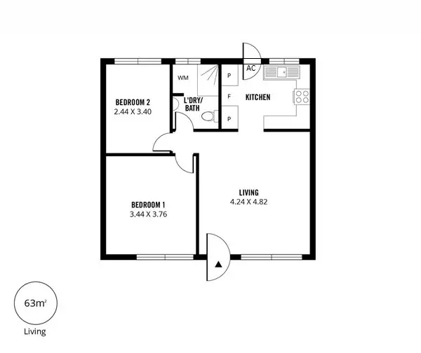 Floorplan of Homely unit listing, 31/6 LOADES STREET, Salisbury SA 5108