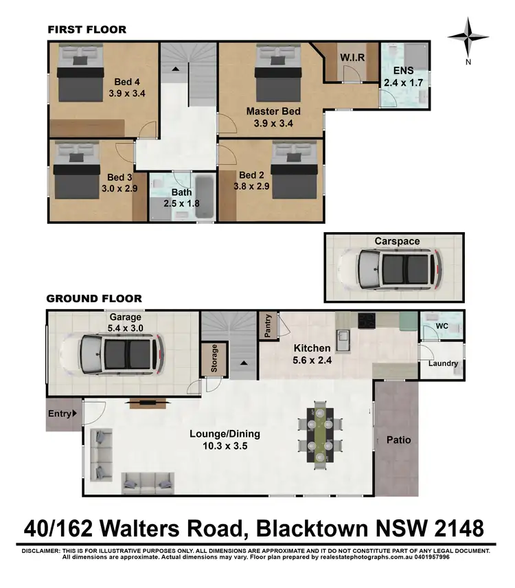Floorplan of Homely townhouse listing, 40/162 Walters Road, Blacktown NSW 2148