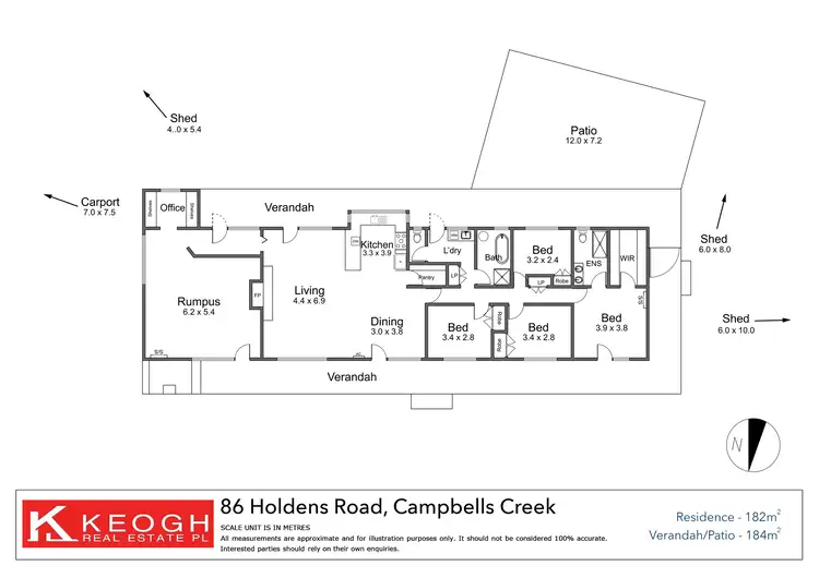 Floorplan of Homely house listing, 86 Holdens Road, Campbells Creek VIC 3451