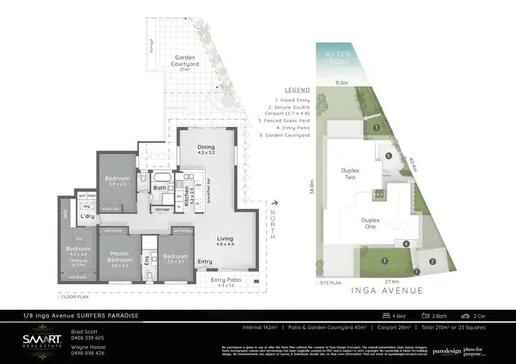 Floorplan of Homely semi-detached listing, 1/8 Inga Avenue, Surfers Paradise QLD 4217
