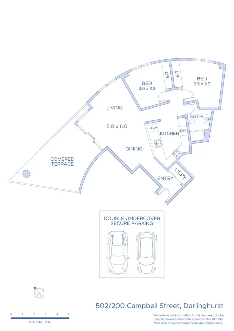 Floorplan of Homely apartment listing, 502/200 Campbell Street, Darlinghurst NSW 2010