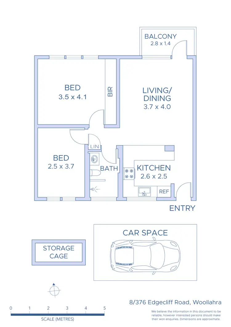 Floorplan of Homely apartment listing, 8/376 Edgecliff Road, Woollahra NSW 2025