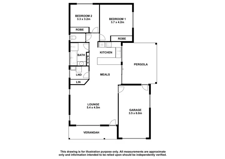 Floorplan of Homely unit listing, 13/27 Short Street, Millicent SA 5280