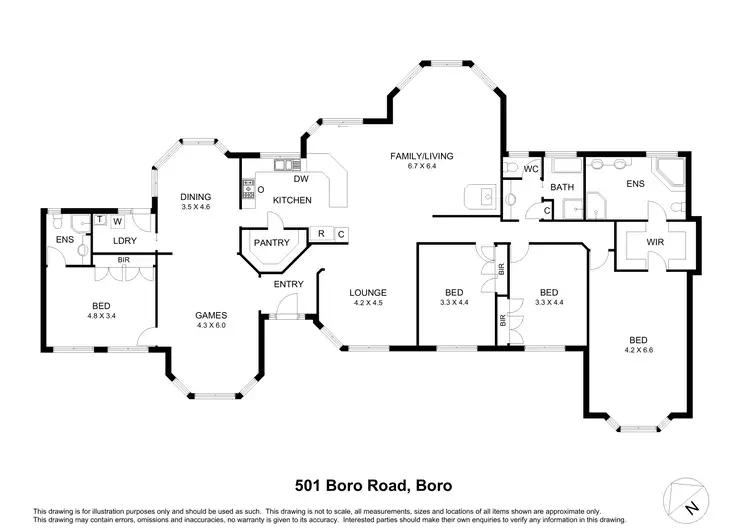Floorplan of Homely rural property listing, 501 Boro Road, Boro NSW 2622