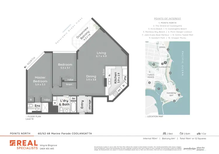 Floorplan of Homely apartment listing, 60/62 Marine Parade 'Points North', Coolangatta QLD 4225