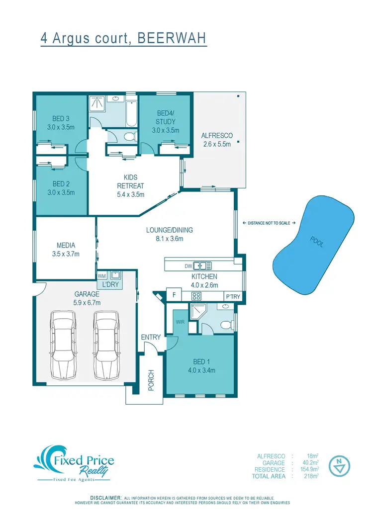 Floorplan of Homely house listing, 4 Argus Court, Beerwah QLD 4519