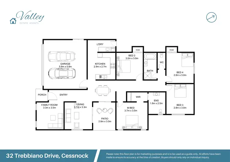 Floorplan of Homely house listing, 32 Trebbiano Drive, Cessnock NSW 2325