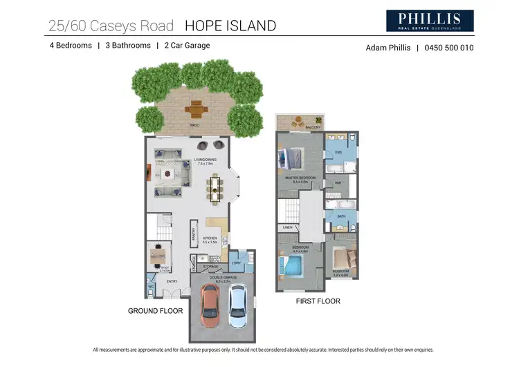 Floorplan of Homely townhouse listing, 25/60 Caseys Road, Hope Island QLD 4212