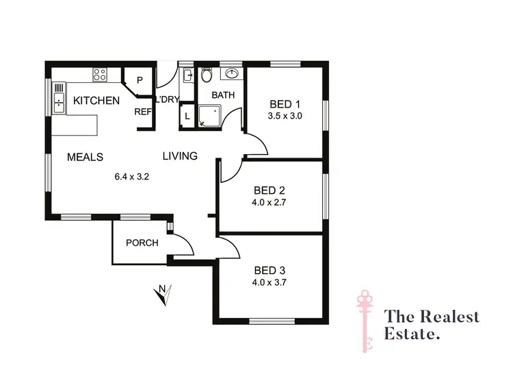 Floorplan of Homely unit listing, 1 Emu Parade, Broadmeadows VIC 3047