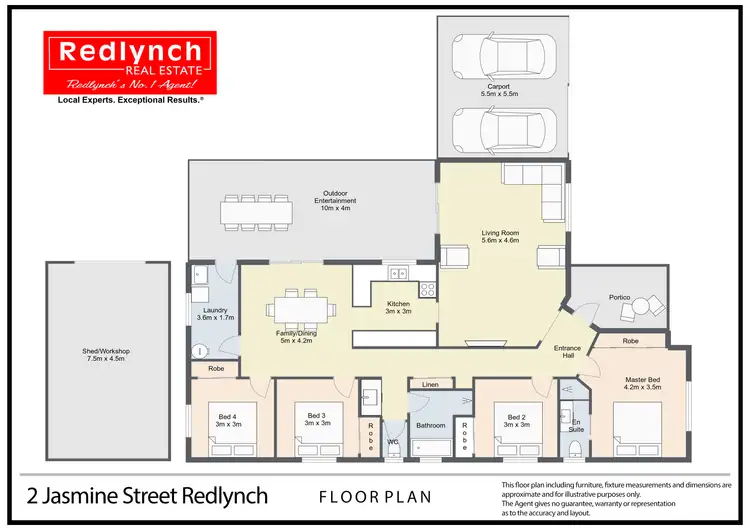 Floorplan of Homely house listing, 2 JASMINE STREET, Redlynch QLD 4870