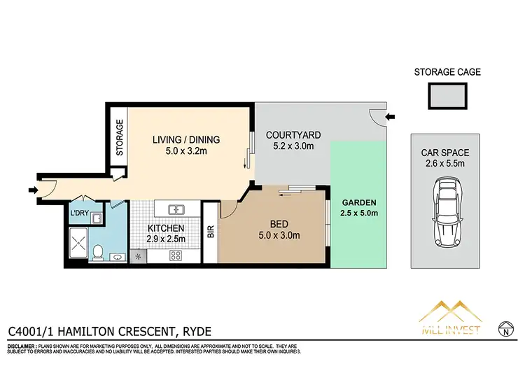 Floorplan of Homely apartment listing, C4001/1 Hamilton Crescent, Ryde NSW 2112