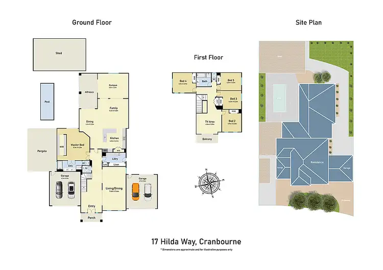 Floorplan of Homely house listing, 17 Hilda Way, Cranbourne VIC 3977