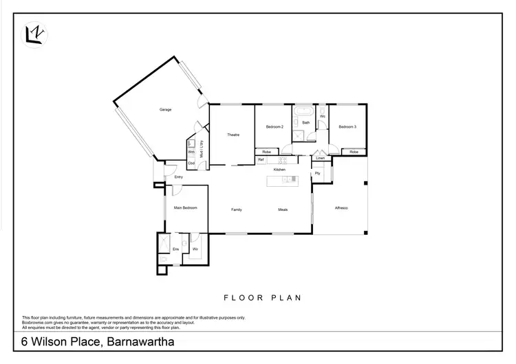 Floorplan of Homely house listing, 6 WILSON PLACE, Barnawartha VIC 3688