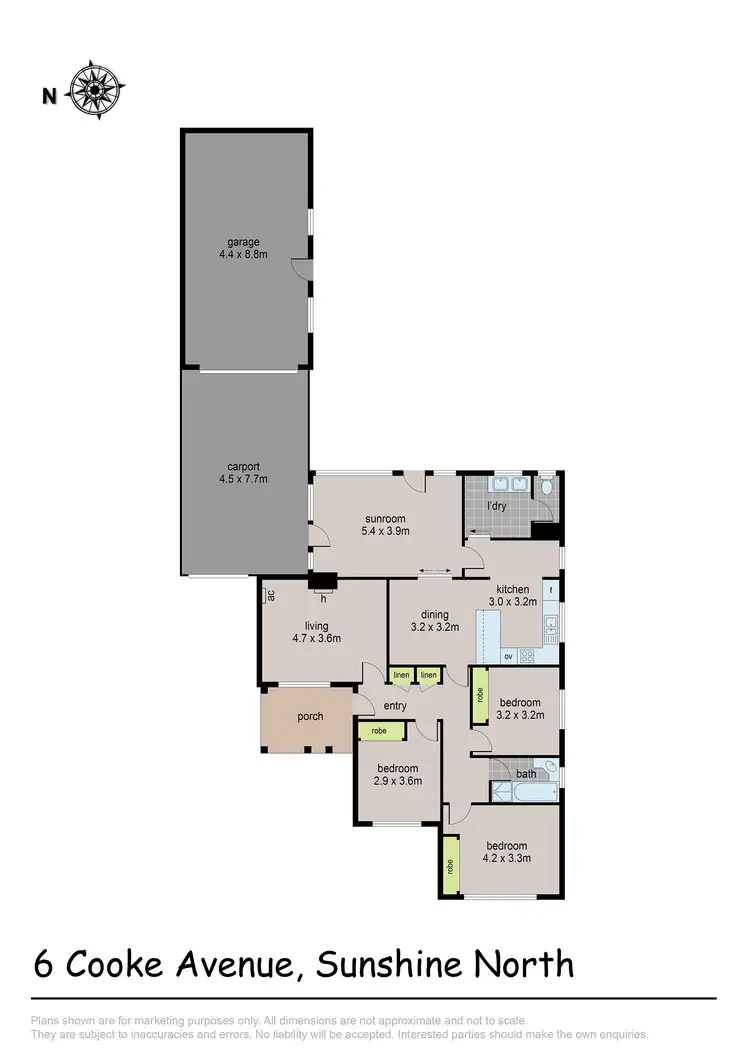 Floorplan of Homely house listing, 6 Cooke Avenue, Sunshine North VIC 3020