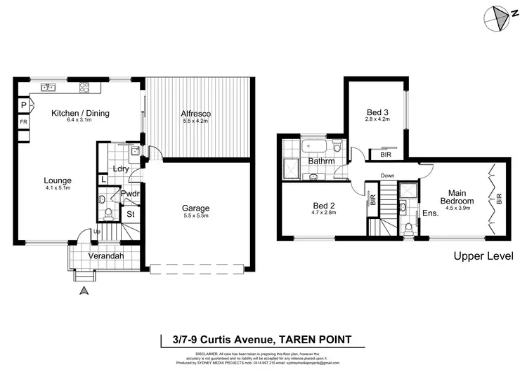 Floorplan of Homely townhouse listing, 3/7-9 Curtis Avenue, Taren Point NSW 2229