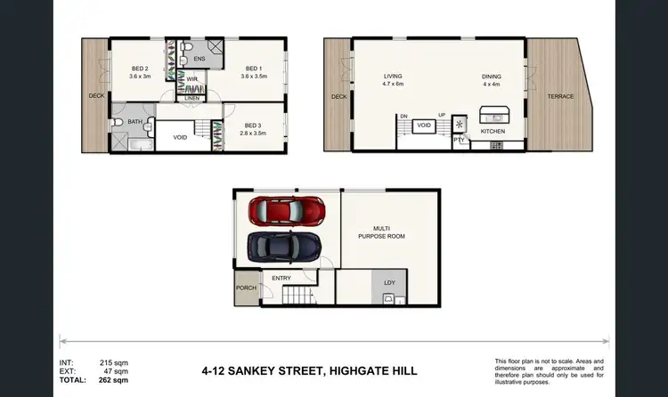 Floorplan of Homely townhouse listing, 4/12 Sankey Street, Highgate Hill QLD 4101