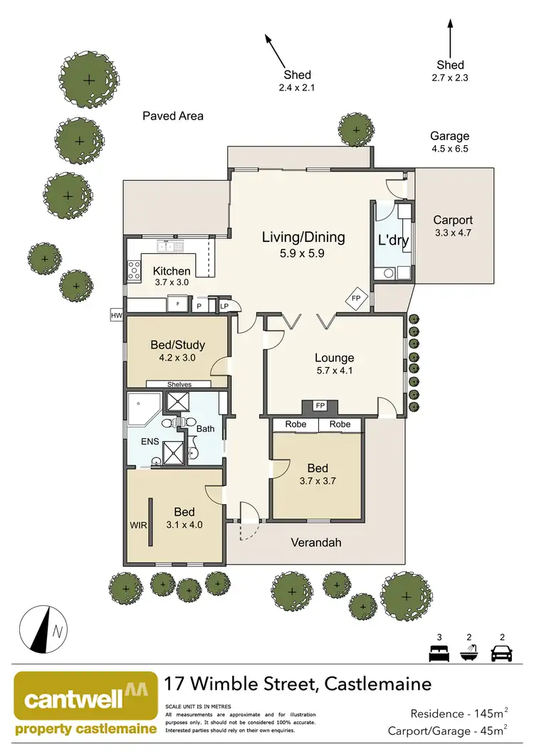Floorplan of Homely house listing, 17 Wimble Street, Castlemaine VIC 3450